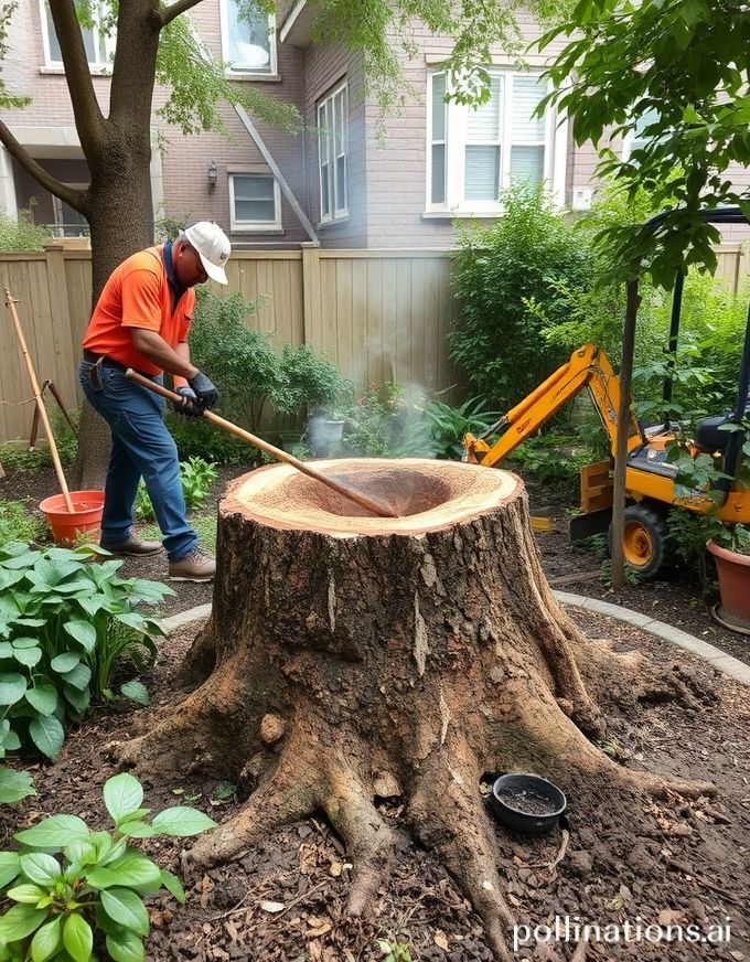 Pencabutan akar dan stump grinding
