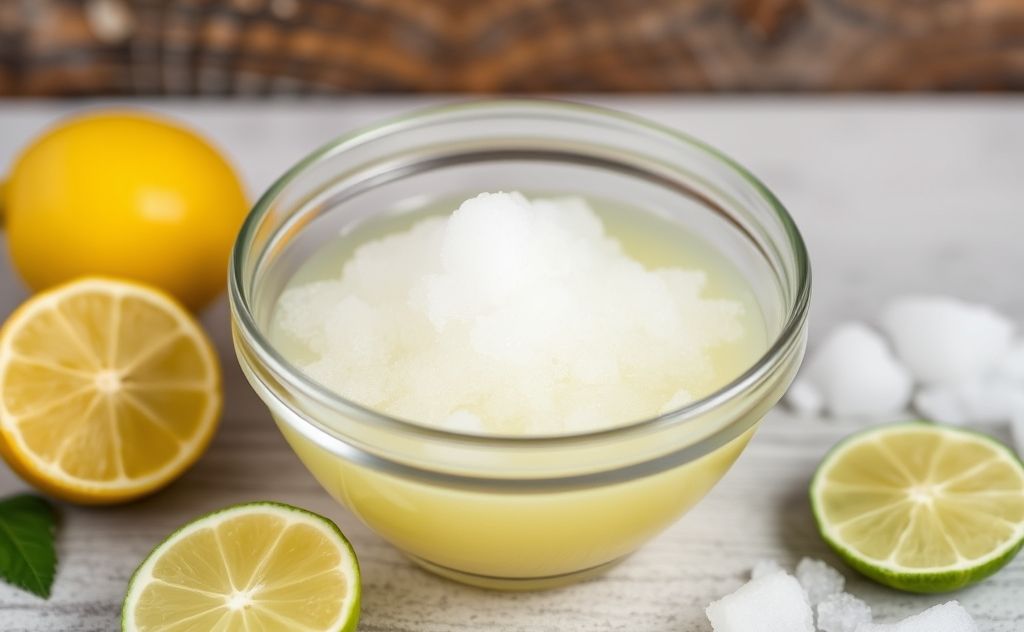 Sugar wax made with lime juice in a bowl