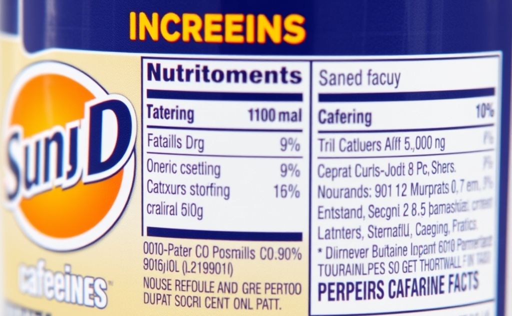 Sunny D ingredients and nutrition facts caffeine