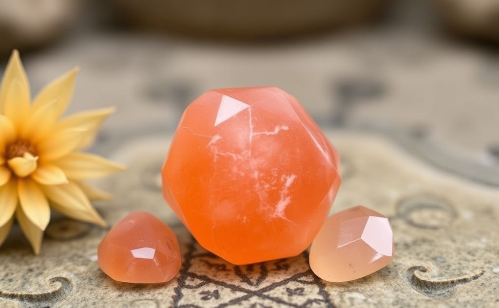 Sunstone enhances energy and joy, balancing sacral chakra