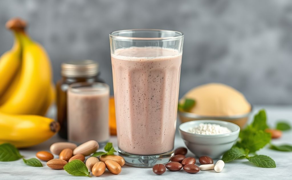 Supplements blended into a nutritious smoothie