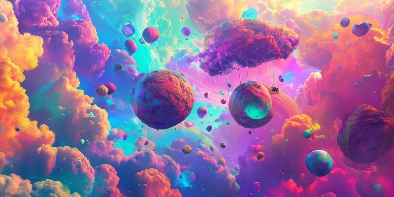 Soyut rüya manzarası