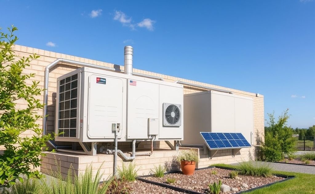 Sustainable HVAC system with renewable energy elements