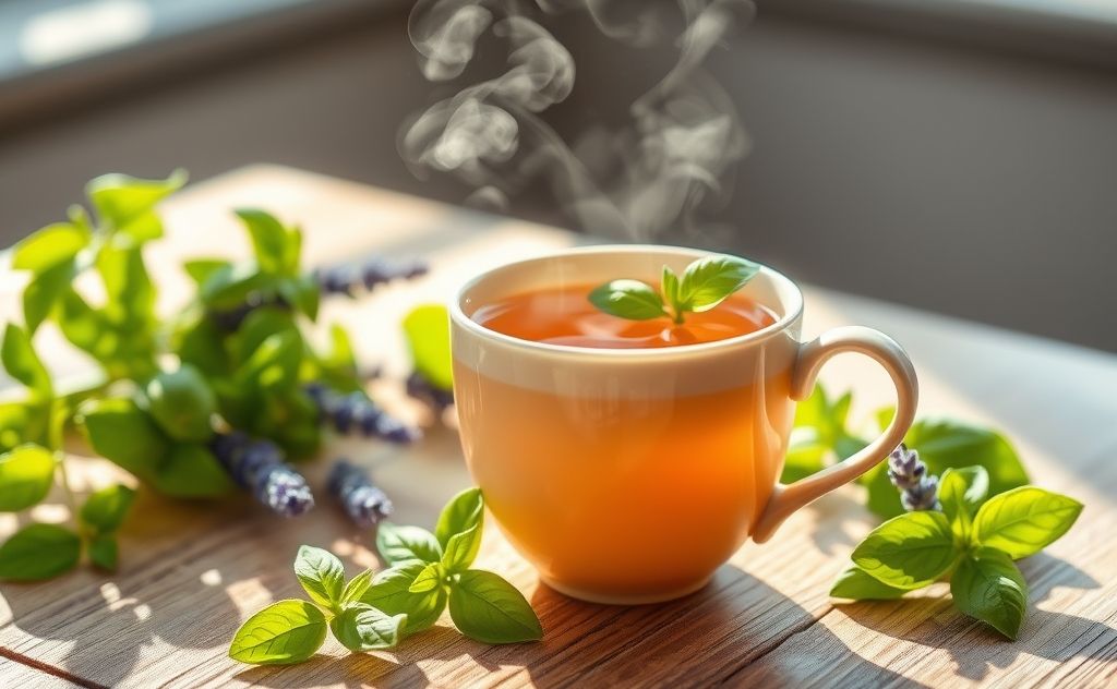 Sweet Basil Tea for Stress and Anxiety Relief