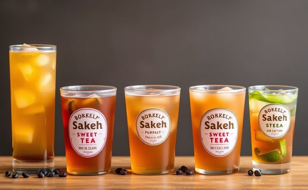 Sweet tea flavors competing for the sweetest taste