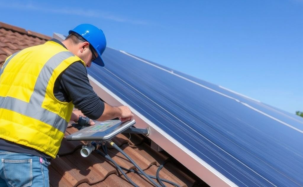 System component checks for solar heating maintenance