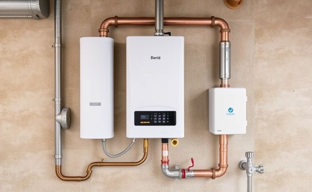 Tankless hot water system with recirculation pump