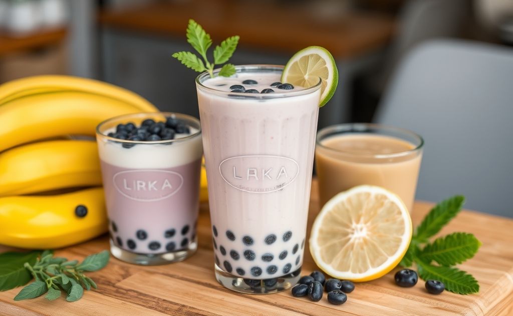Taro milk tea with fresh ingredients and flavors