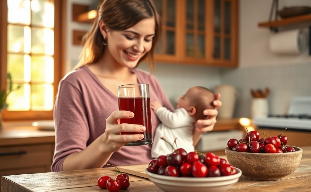 Tart cherry juice benefits for breastfeeding mothers