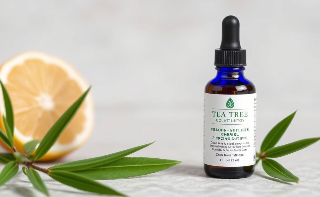 Tea Tree Oil soothes and reduces piercing bumps