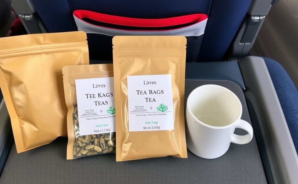 Tea bags packed for your next flight adventure