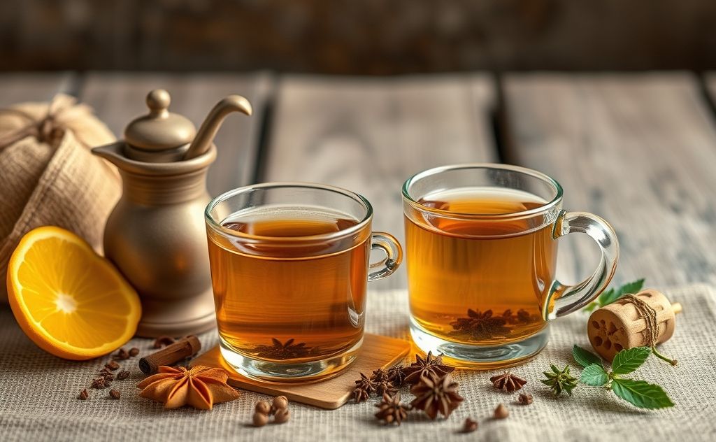 Tea beverages in biblical times with herbs and spices