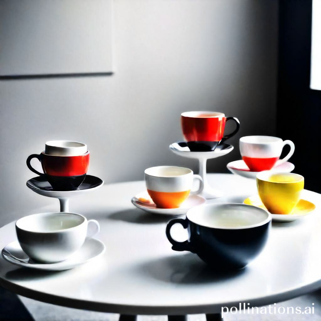 how to display tea cups in a modern way