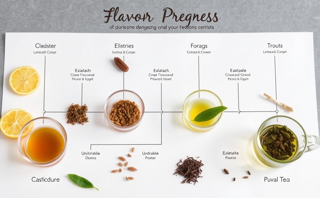 Tea flavor mapping process and its elements