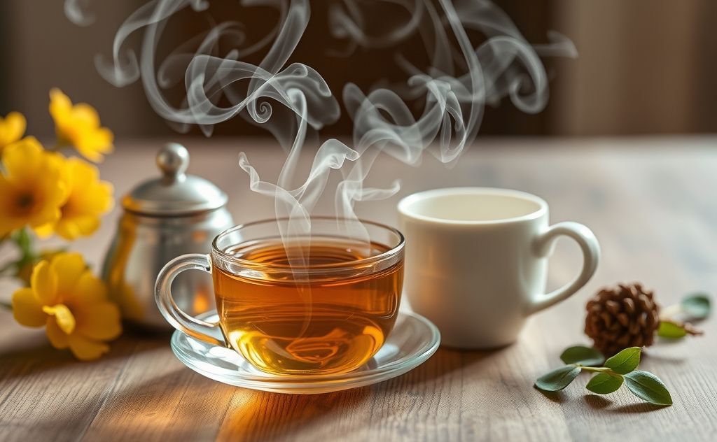 Tea smoking brings calm and relaxation