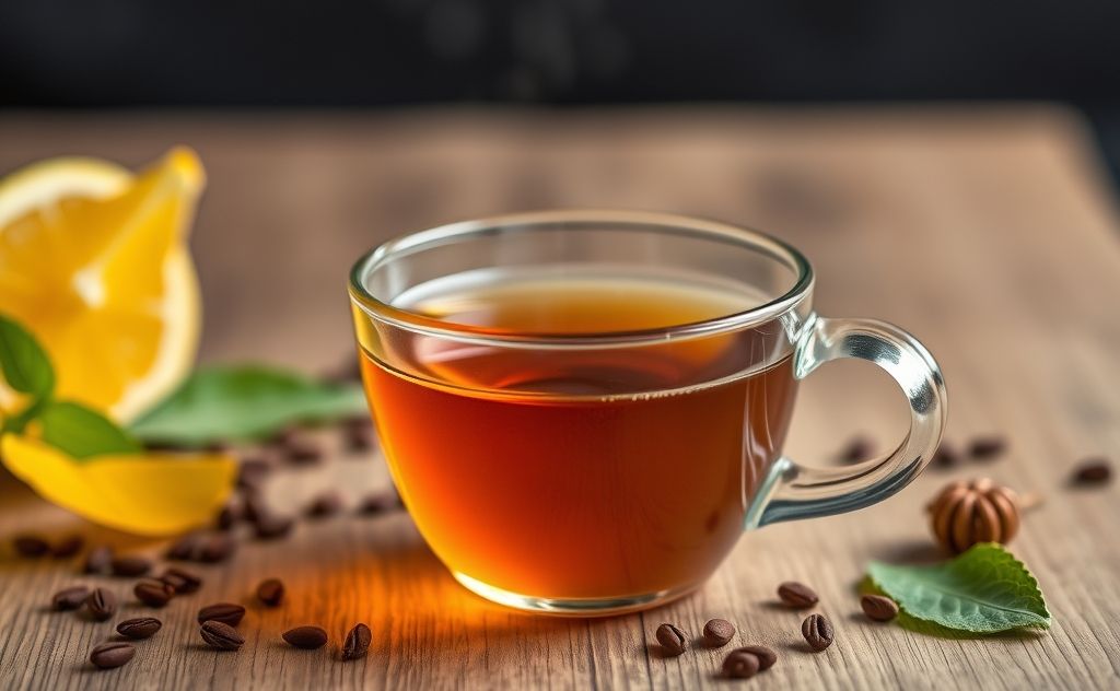 Tea that has a rich, coffee-like flavor profile