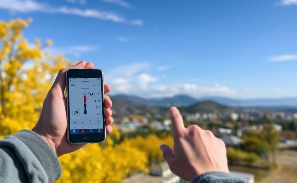 Technology tracking daily temperature changes