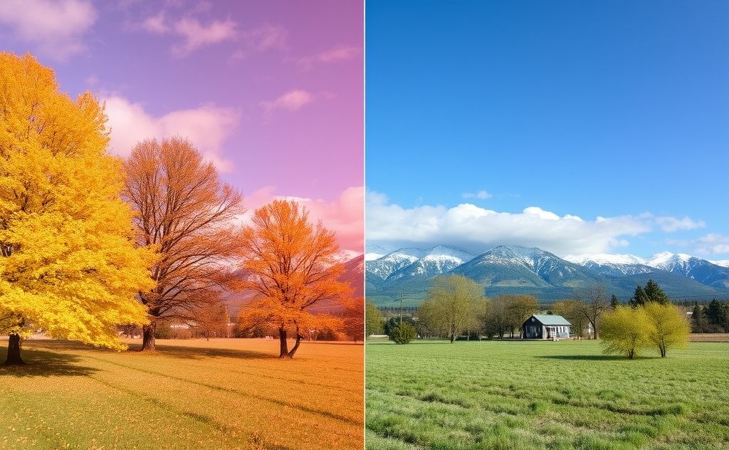 Temperature changes through the seasons