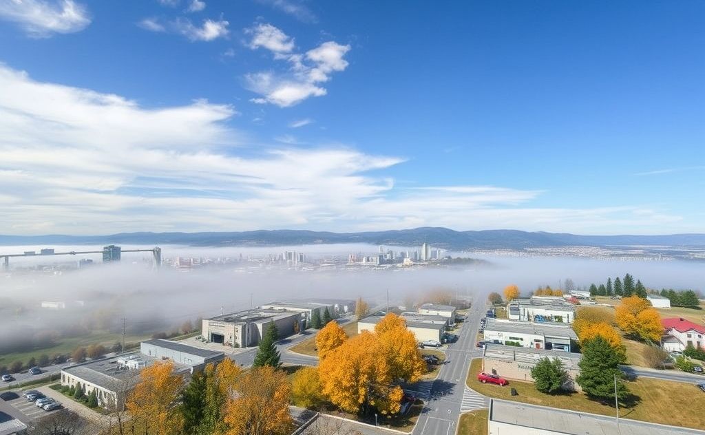 Temperature control effects on air quality dynamics