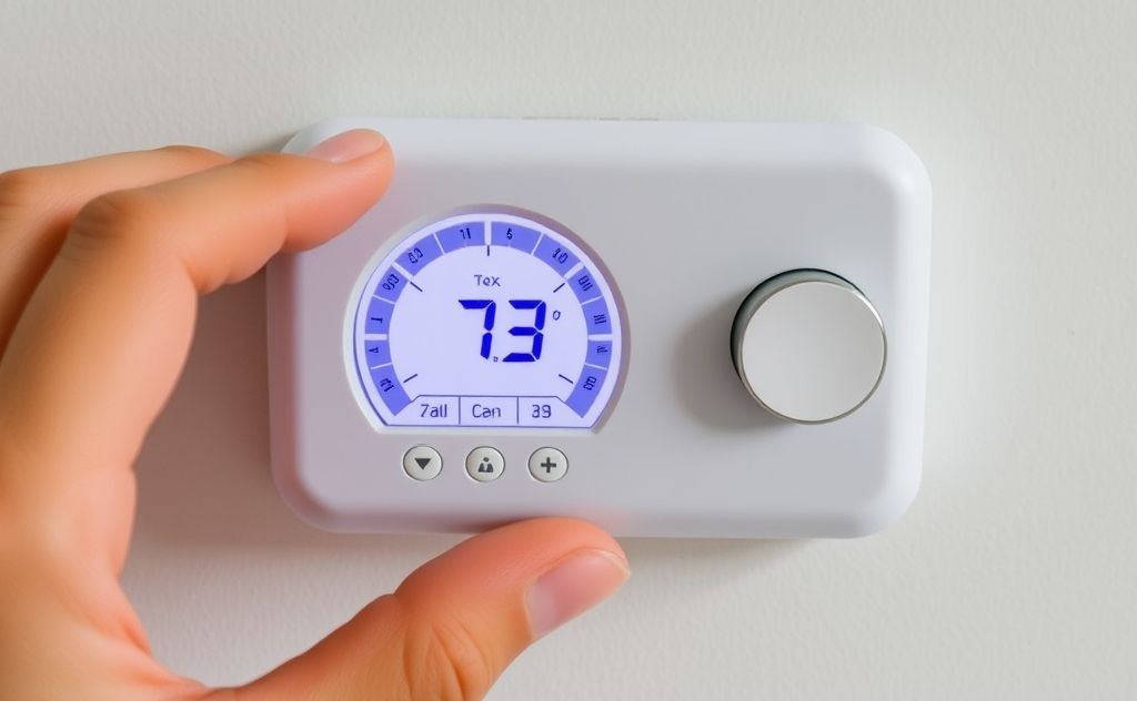 Temperature control in action with a thermostat