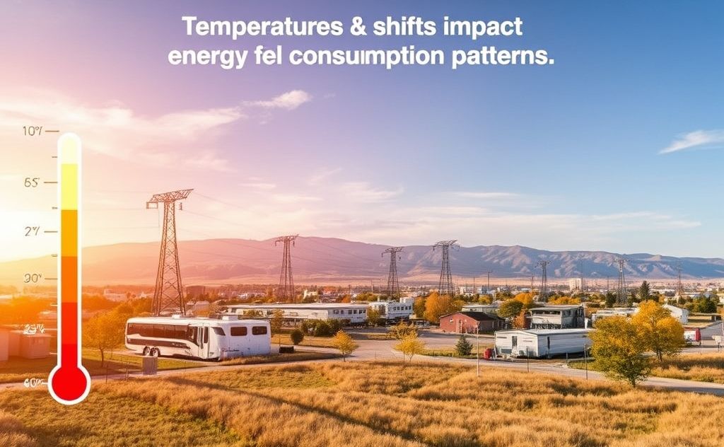 Temperature shifts impact energy consumption patterns