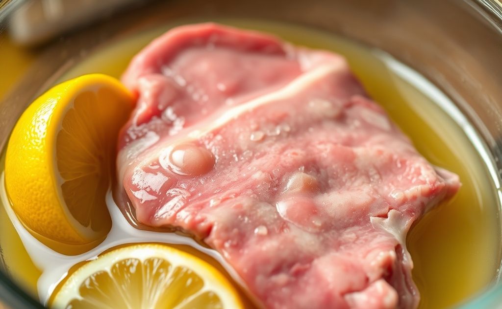 Tenderize meat using lemon juice method