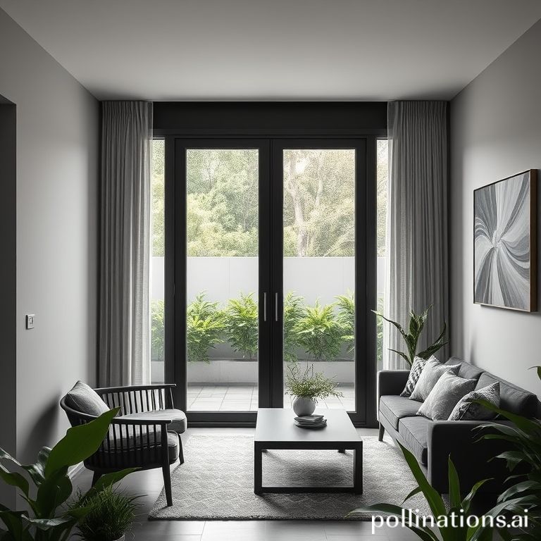 Teralis jendela minimalis hitam di rumah modern Jakarta