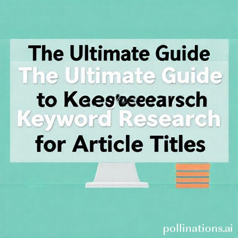 The Ultimate Guide to Keyword Research for Article Titles