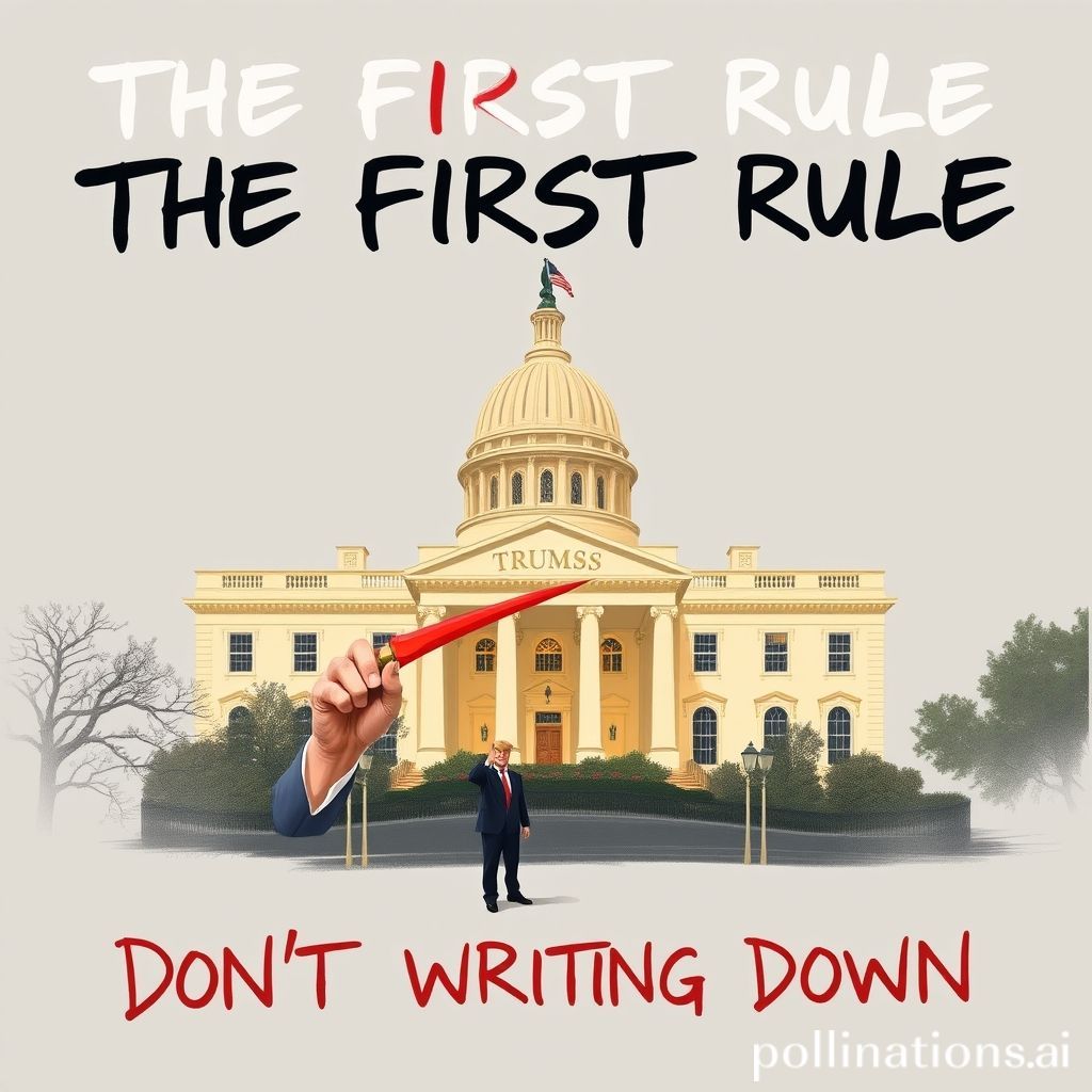 The first rule in Trump’s Washington: Don’t write anything down