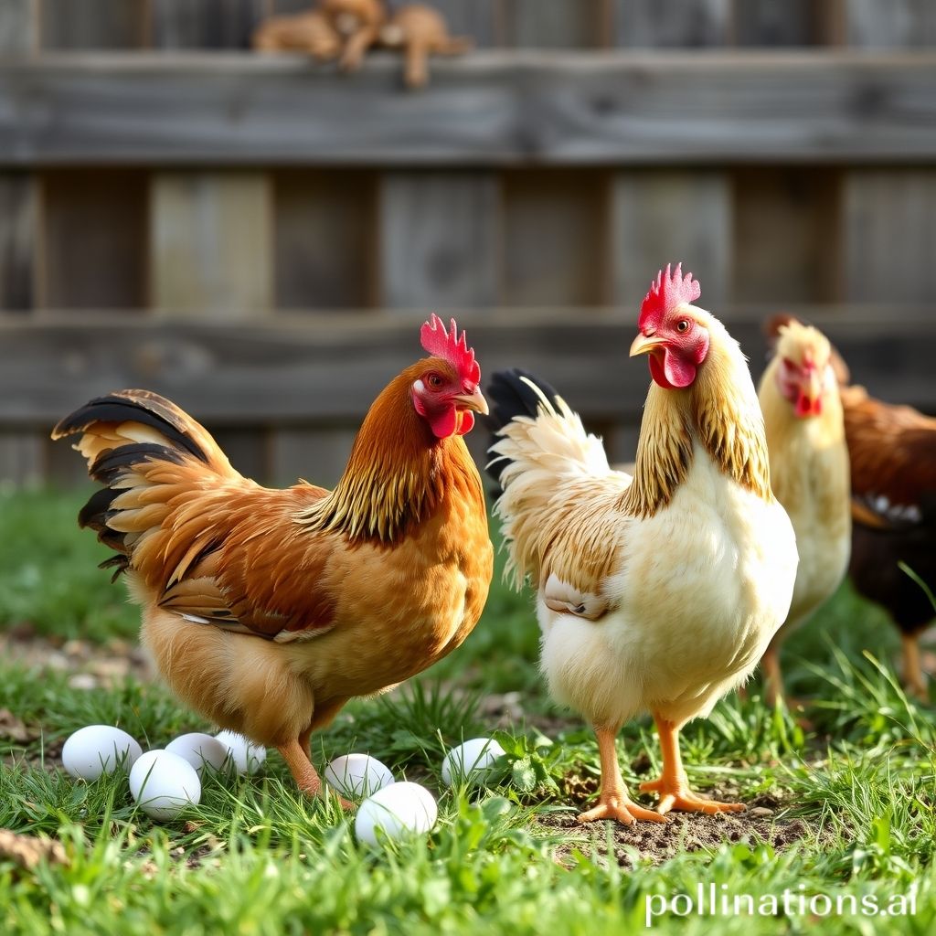 Chickens laying eggs