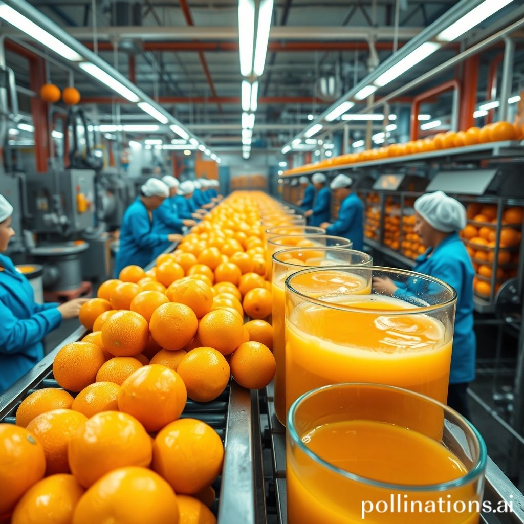 Orange Juice Extraction Process and Gluten Contamination Prevention