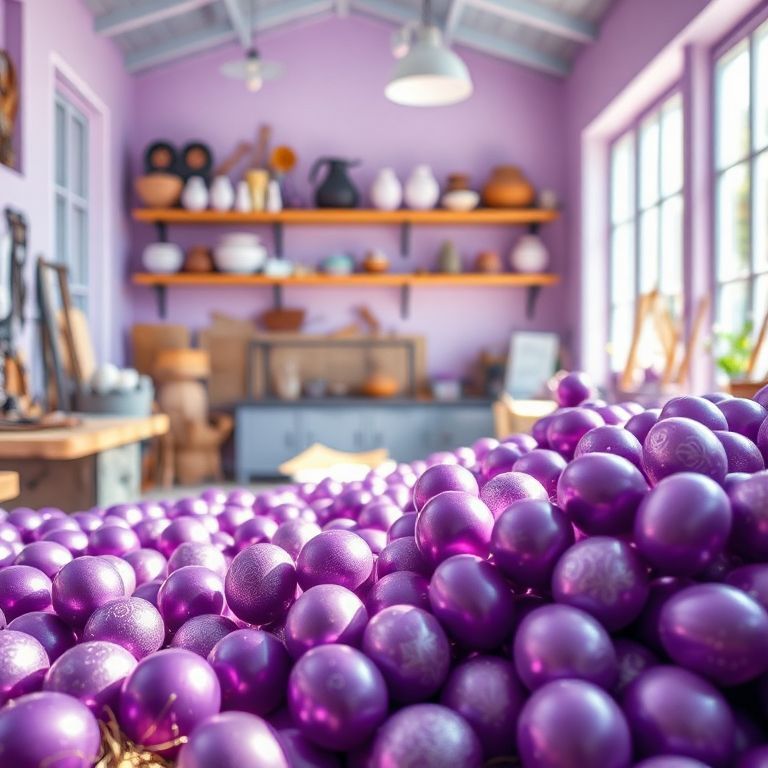 Purple egg production process