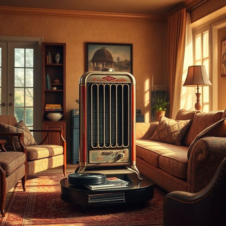 The role of vintage heater in a retro design concept