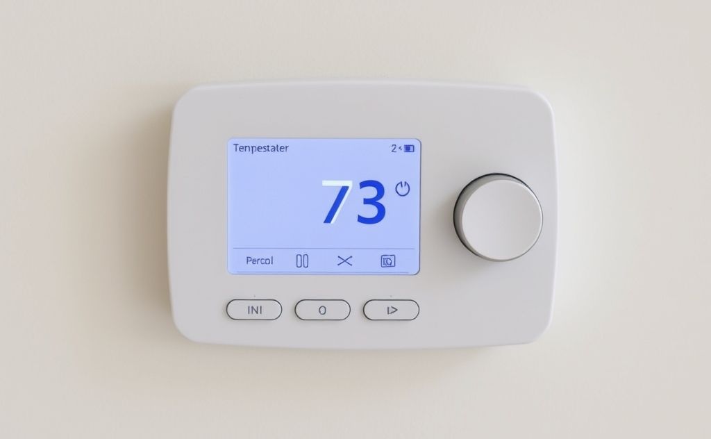 Thermostat controlling room temperature settings