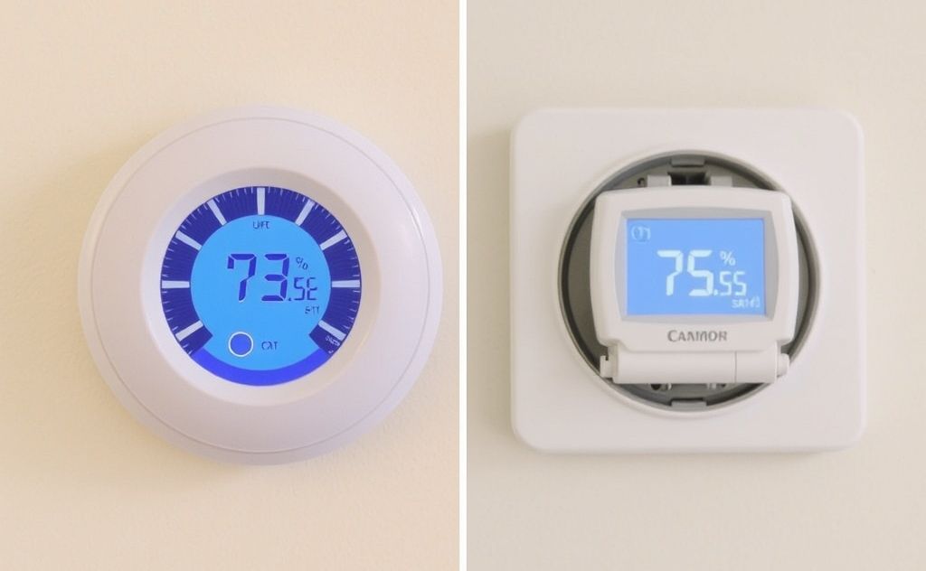 Thermostat functioning with and without batteries