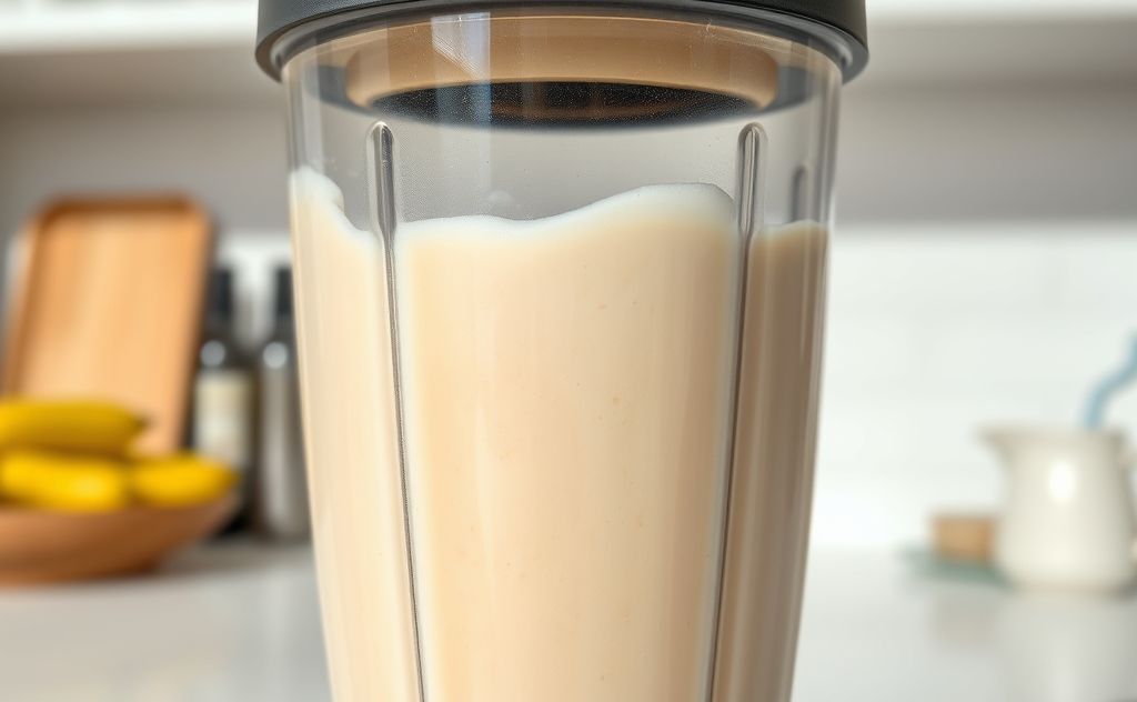 Thick milkshake in Nutribullet with no ice cream
