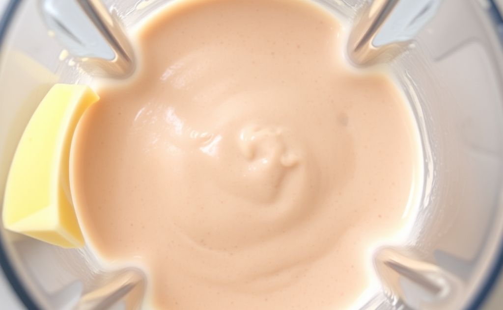 Thick, creamy smoothie ingredients blended together