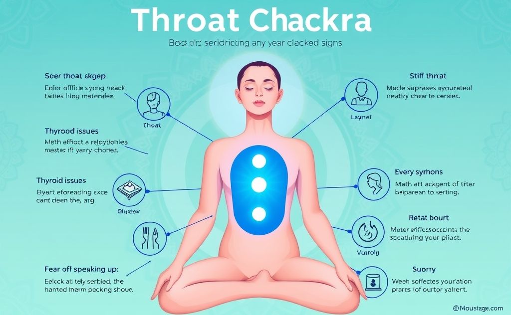 Throat chakra blockage physical emotional signs
