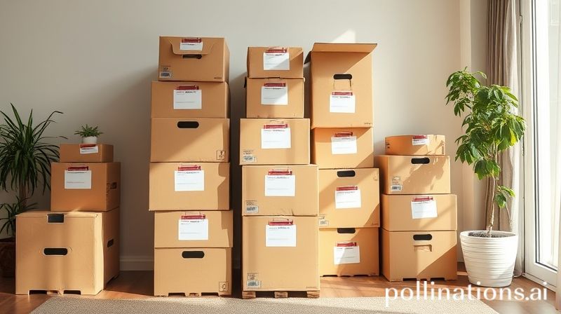 Kardus berlabel rapi