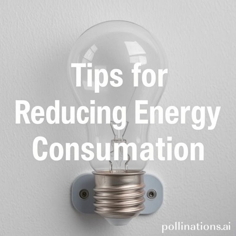 Tips for Reducing Energy Consumption.