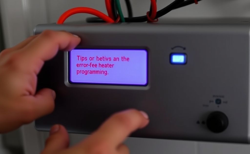 Tips for error-free heater programming