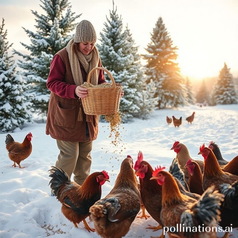 Winter chicken feeding tips.