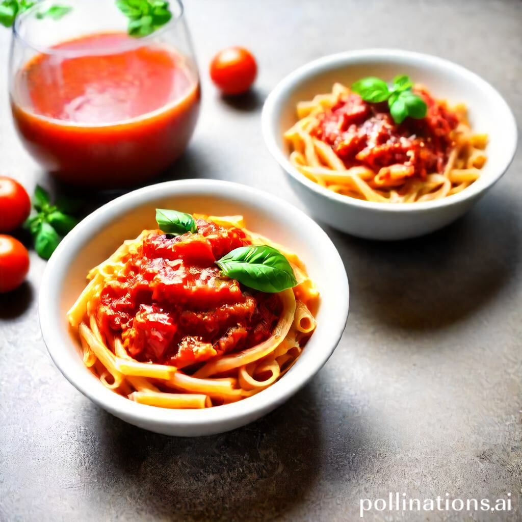 Tomato Juice: Enhancing Pasta Delights