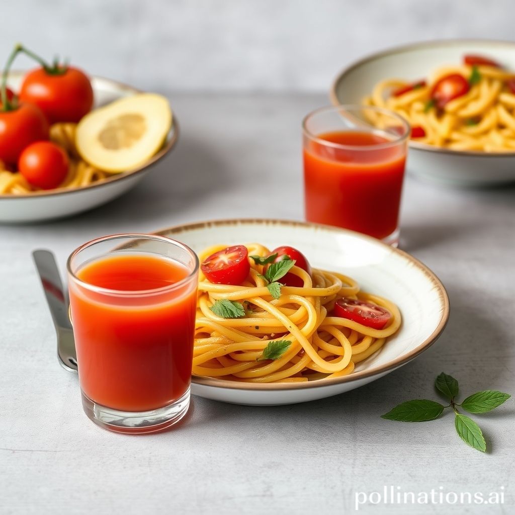 Tomato Juice: Enhancing Pasta Delights