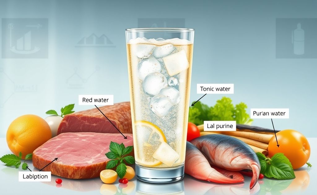 Tonic water and purines in gout diet
