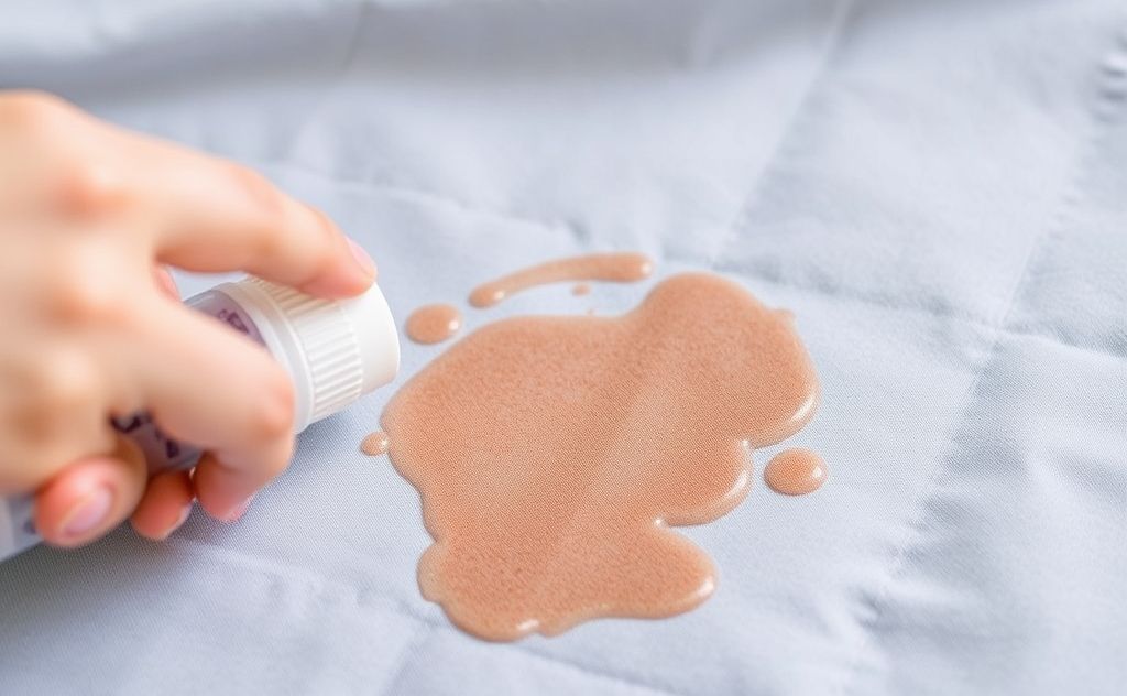 Tonic water stain removal on fabric surfaces