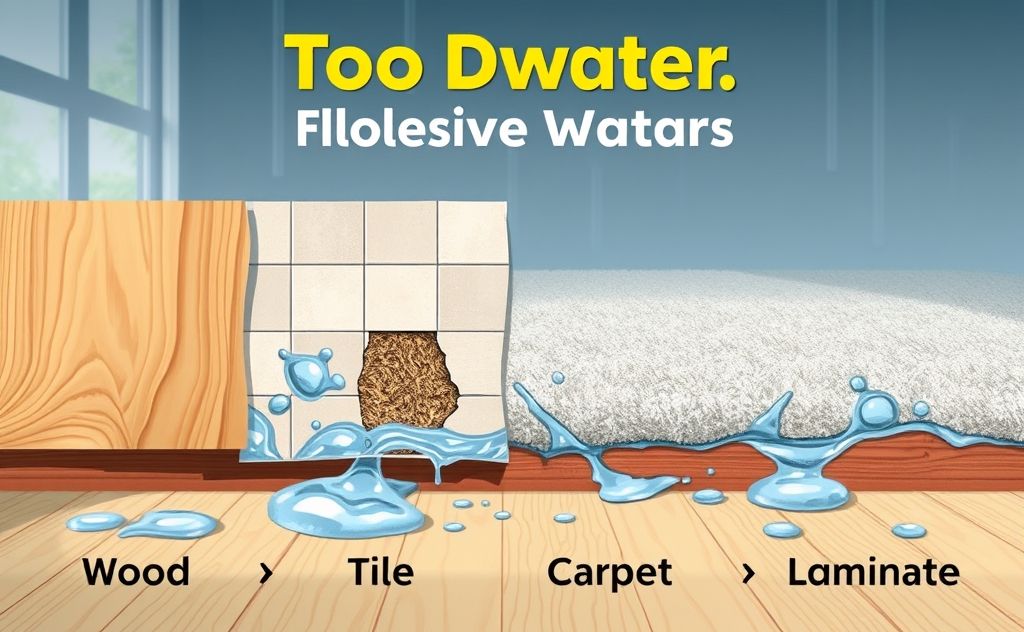 Too much water damages various floor surfaces