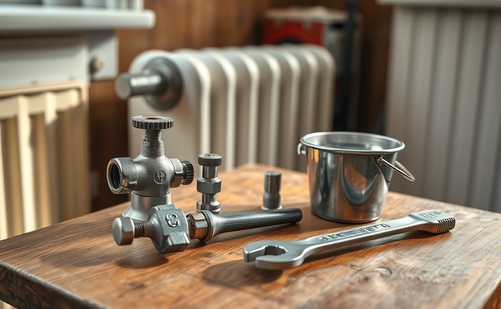 Tools for bleeding trapped air radiator