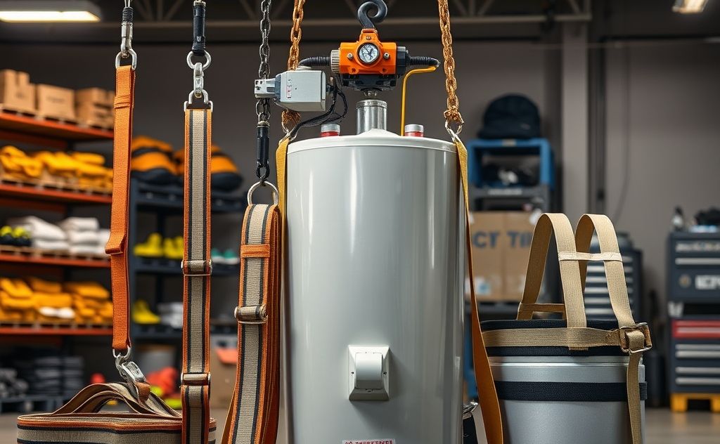 Tools for lifting hot water heater safely