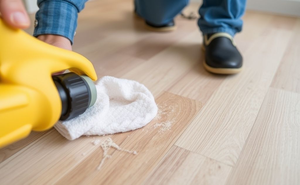 Tools for removing sticky residue vinyl flooring